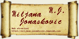 Miljana Jonašković vizit kartica